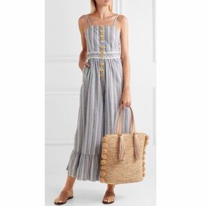 See By Chloe Salopette Multicolor Striped Wide Leg Jumpsuit